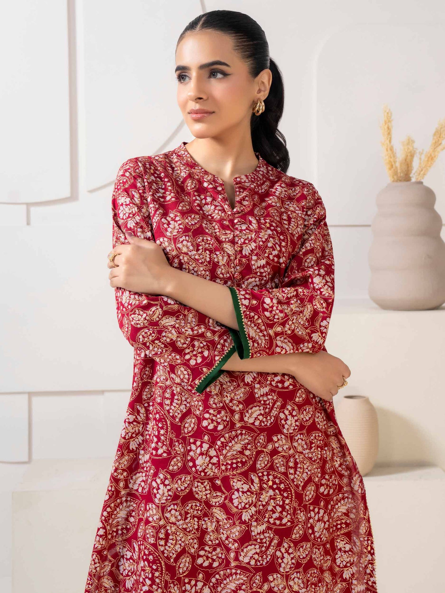 Lawn Shirt-Paste Print (Pret)