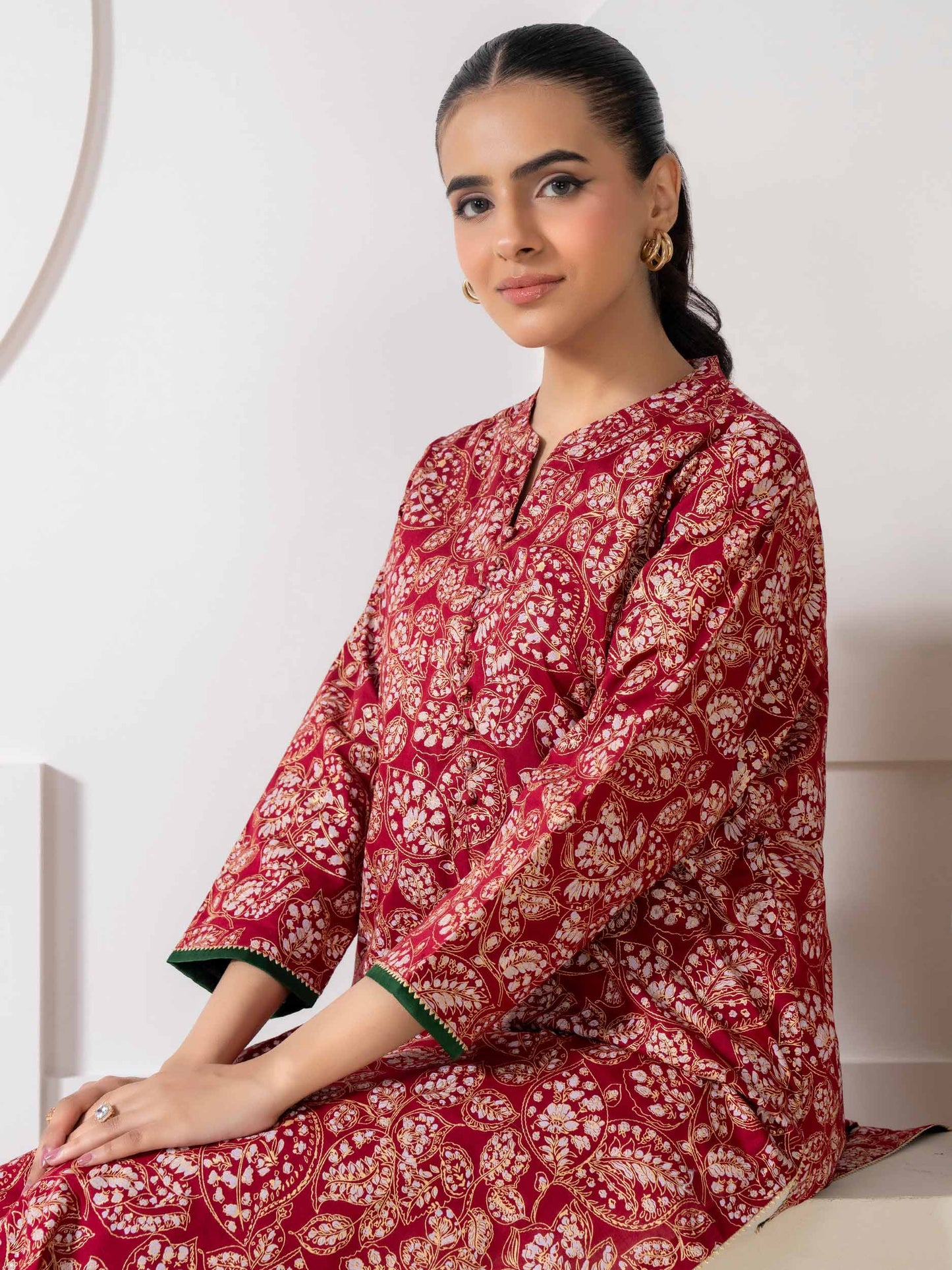 Lawn Shirt-Paste Print (Pret)