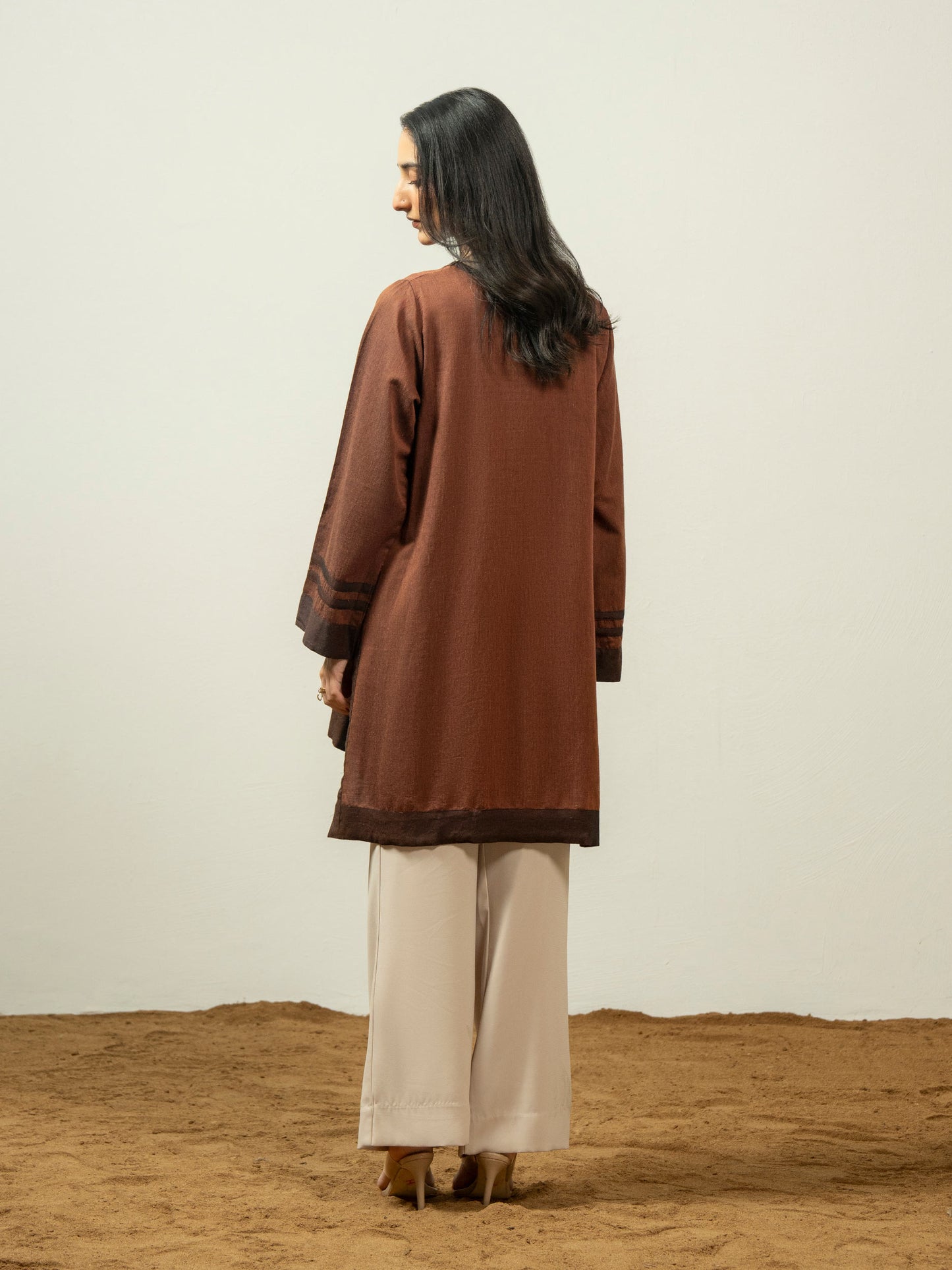 Yarn Dyed Kurti-Embroidered (Pret)