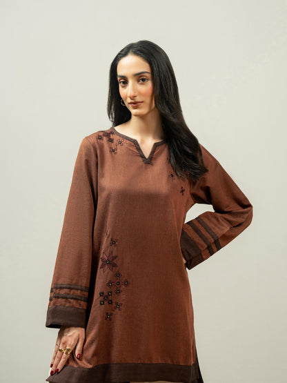 Yarn Dyed Kurti-Embroidered (Pret)