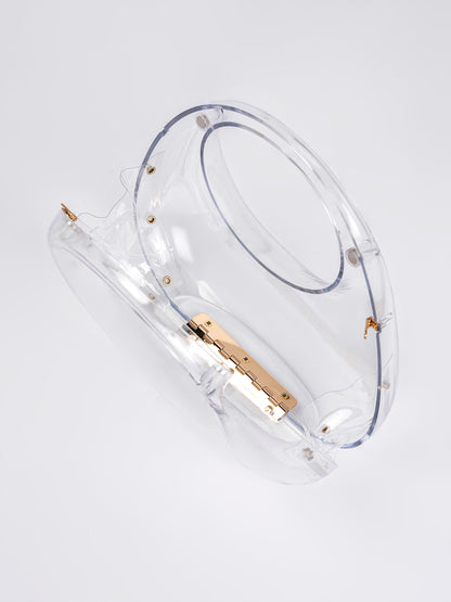 Crescent Acrylic Clutch