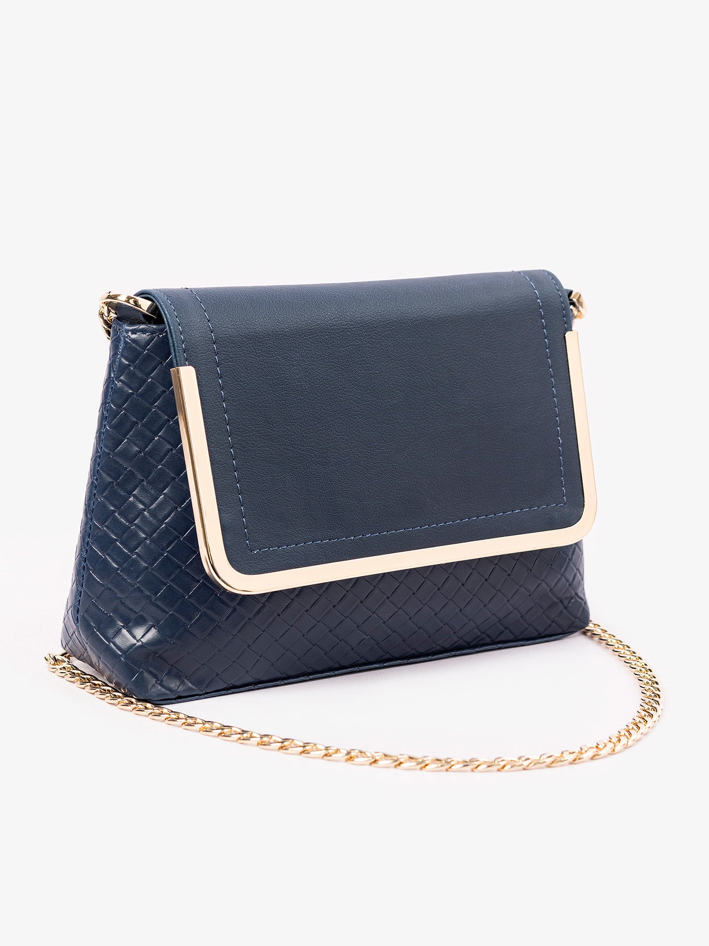 Criss Cross Patterned Handbag