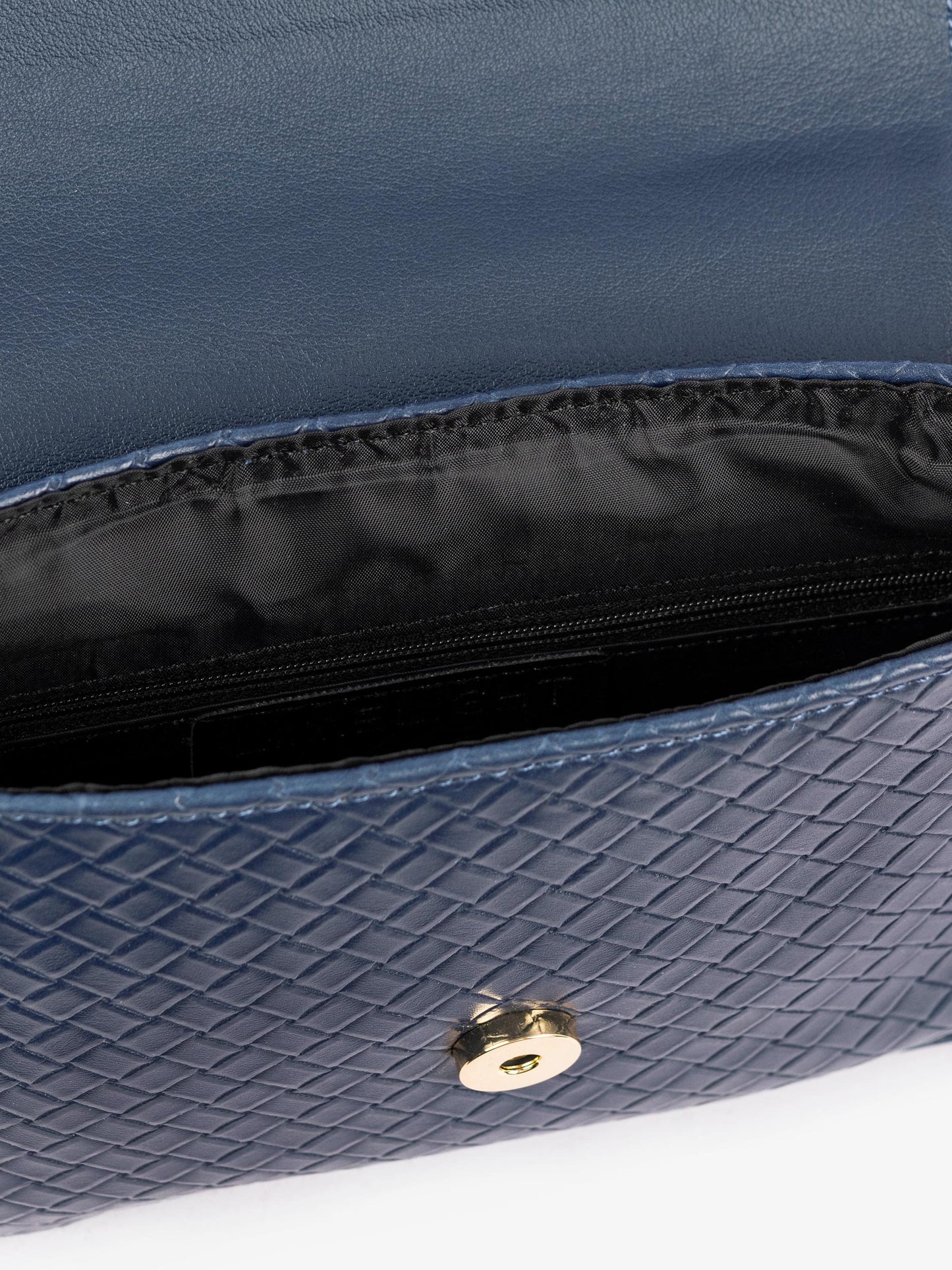 Criss Cross Patterned Handbag