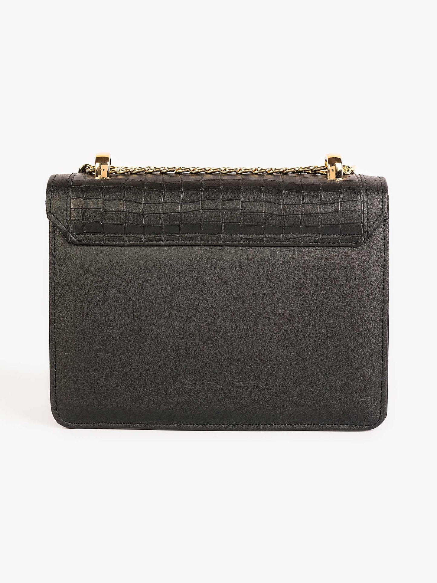 Textured Baguette Handbag