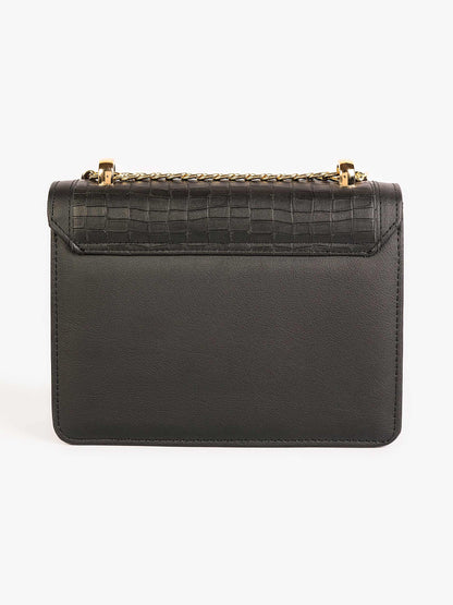 Textured Baguette Handbag