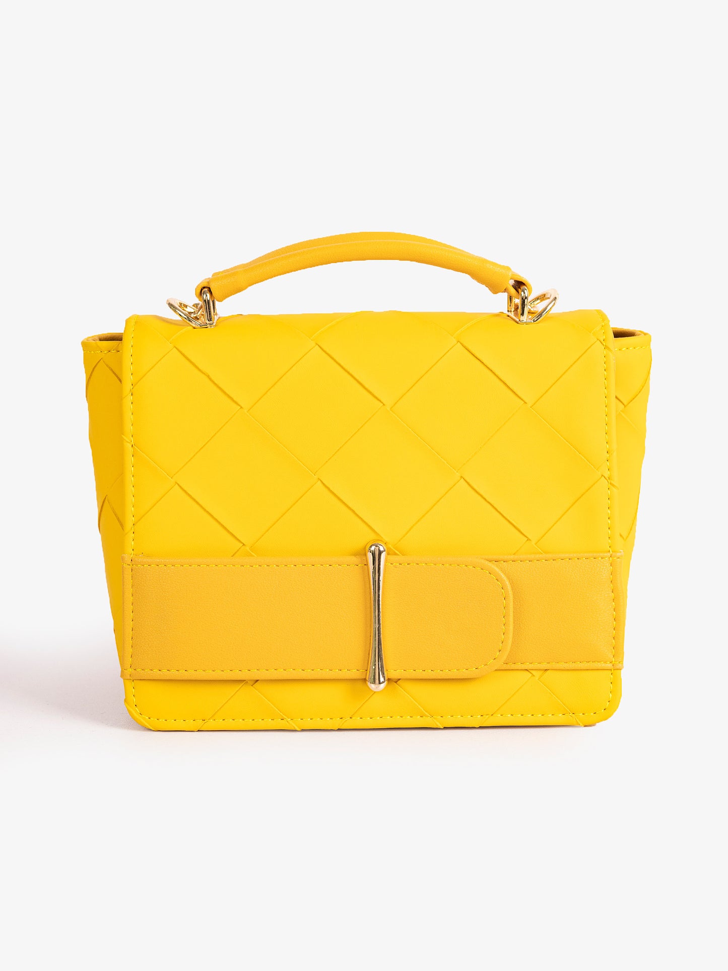 Criss Cross Patterned Handbag