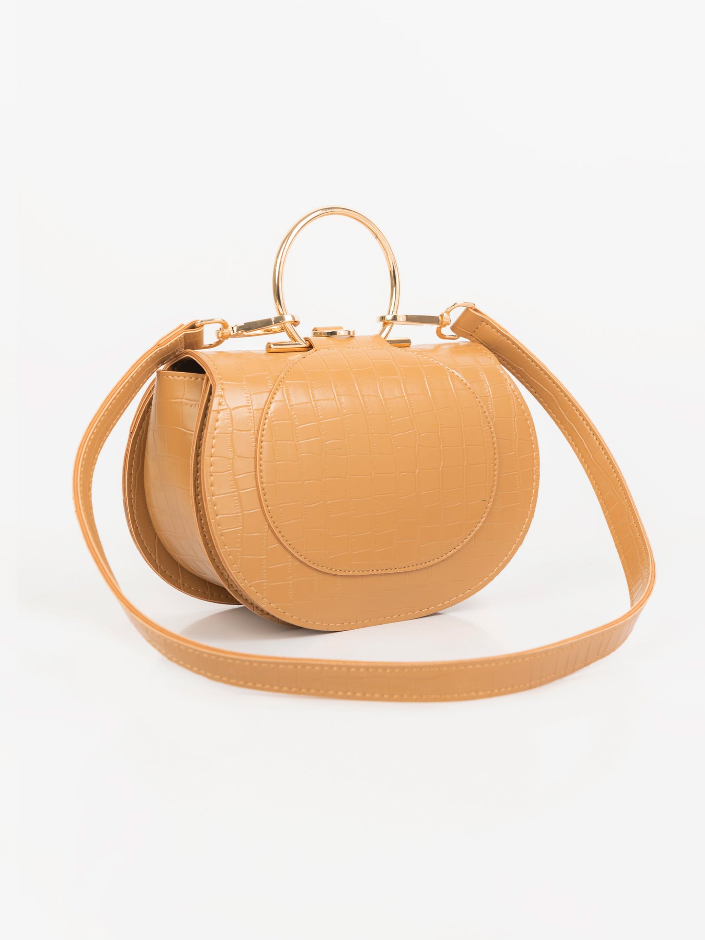 Snake Patterned Hobo Handbag