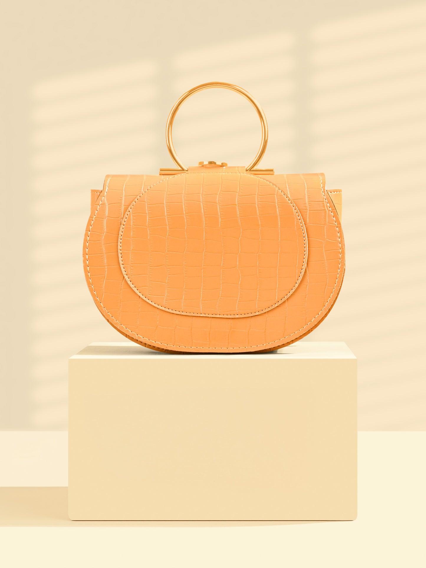 Snake Patterned Hobo Handbag