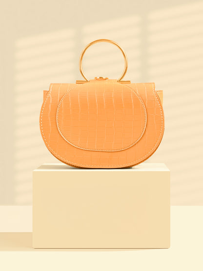 Snake Patterned Hobo Handbag