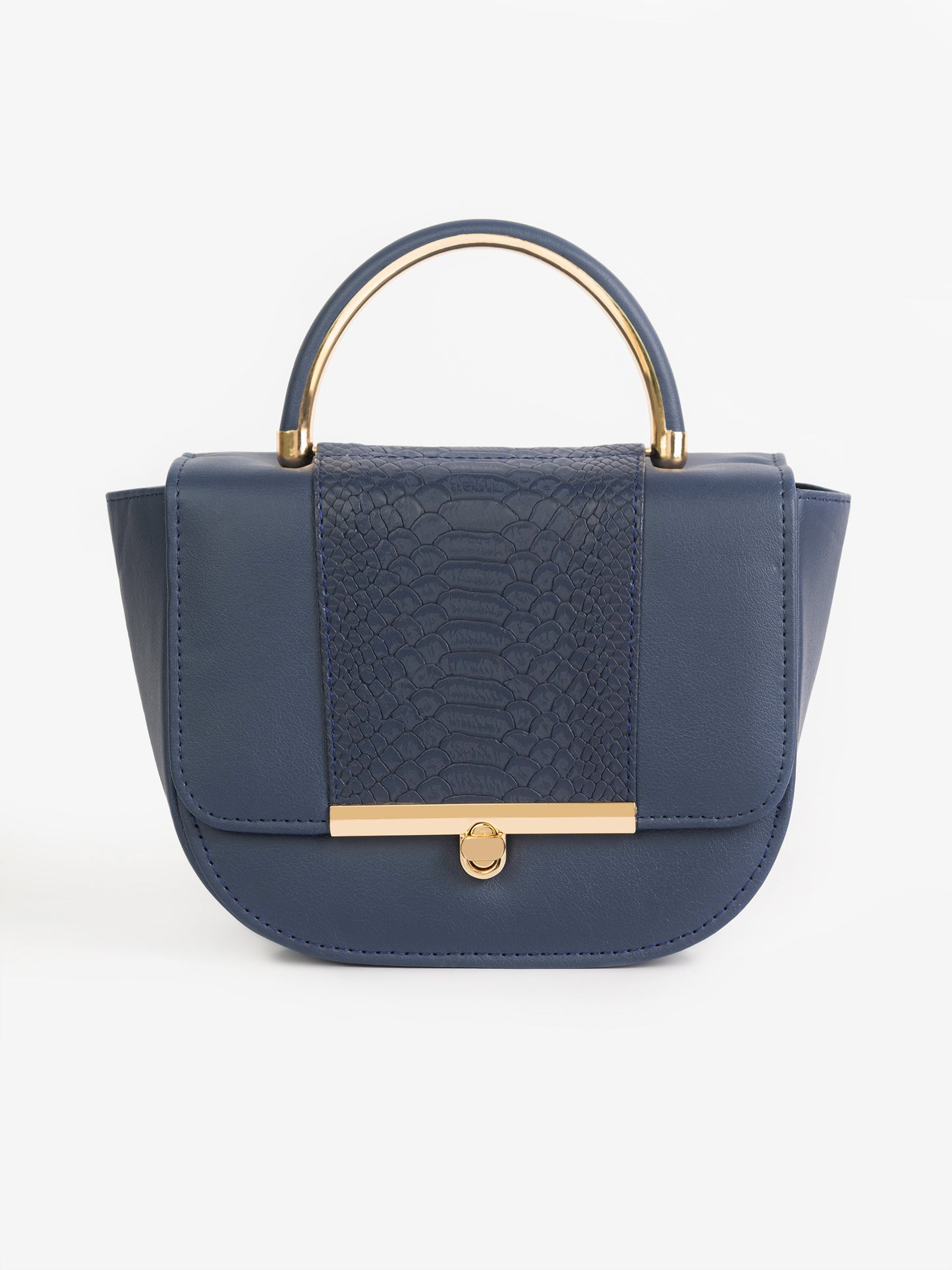 Snake Textured Hobo Handbag