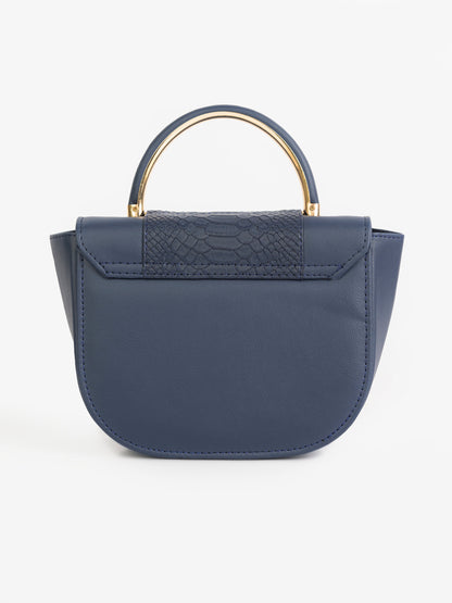 Snake Textured Hobo Handbag