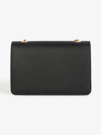 Textured Flap Handbag