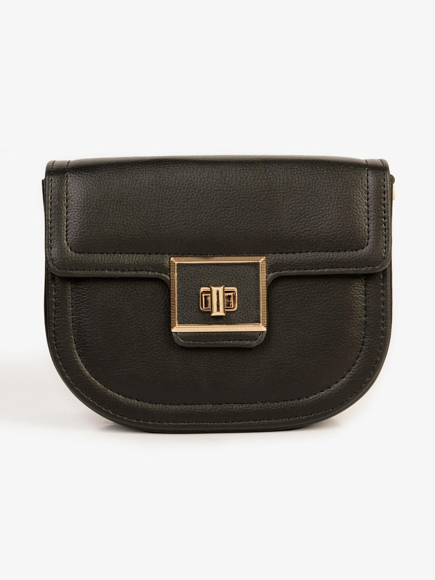Curved Flap Handbag