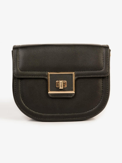 Curved Flap Handbag