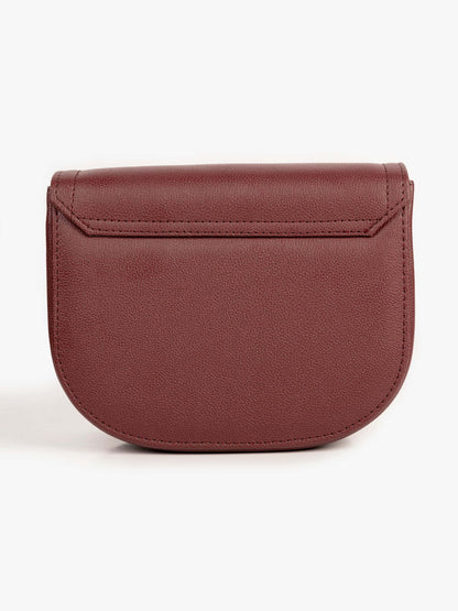 Curved Flap Handbag