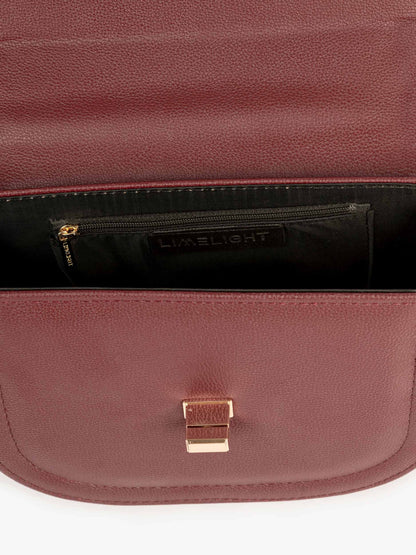 Curved Flap Handbag