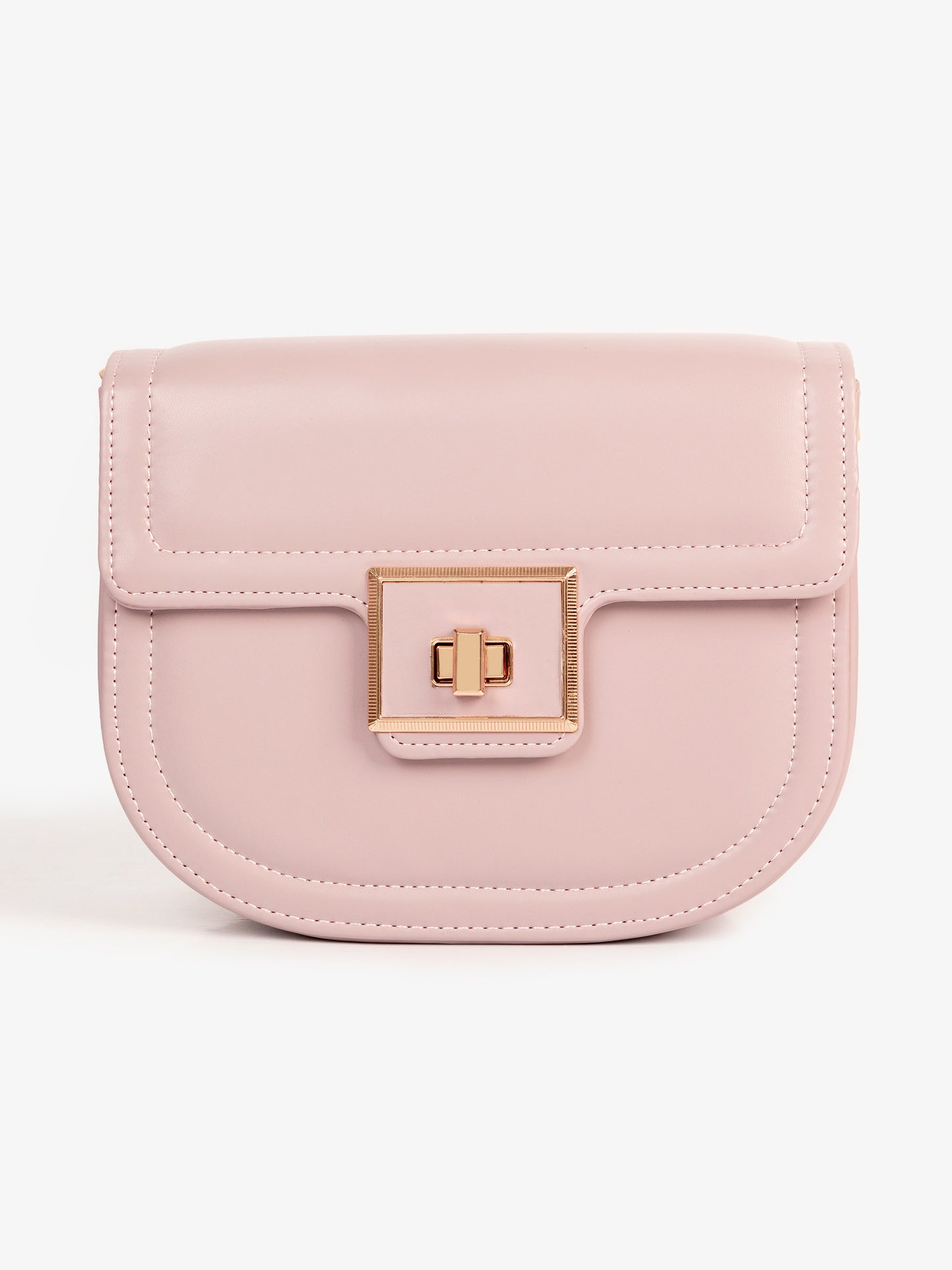 Curved Flap Handbag