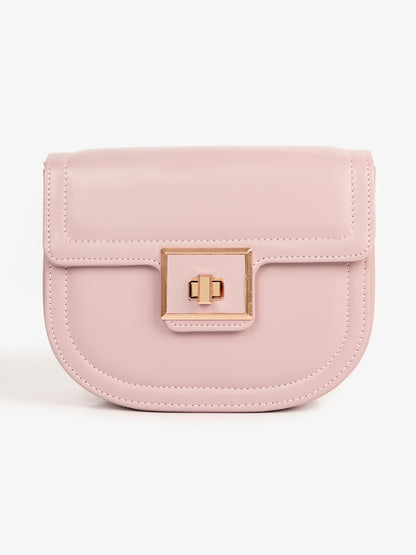 Curved Flap Handbag