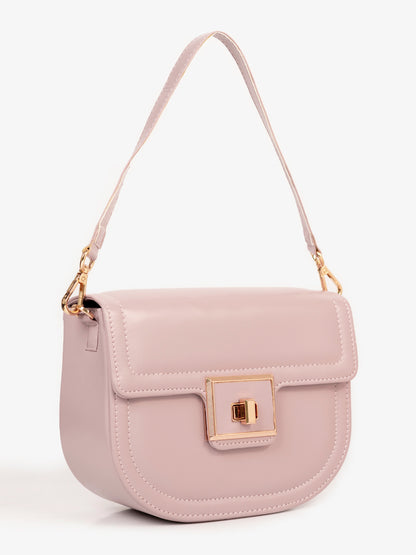 Curved Flap Handbag