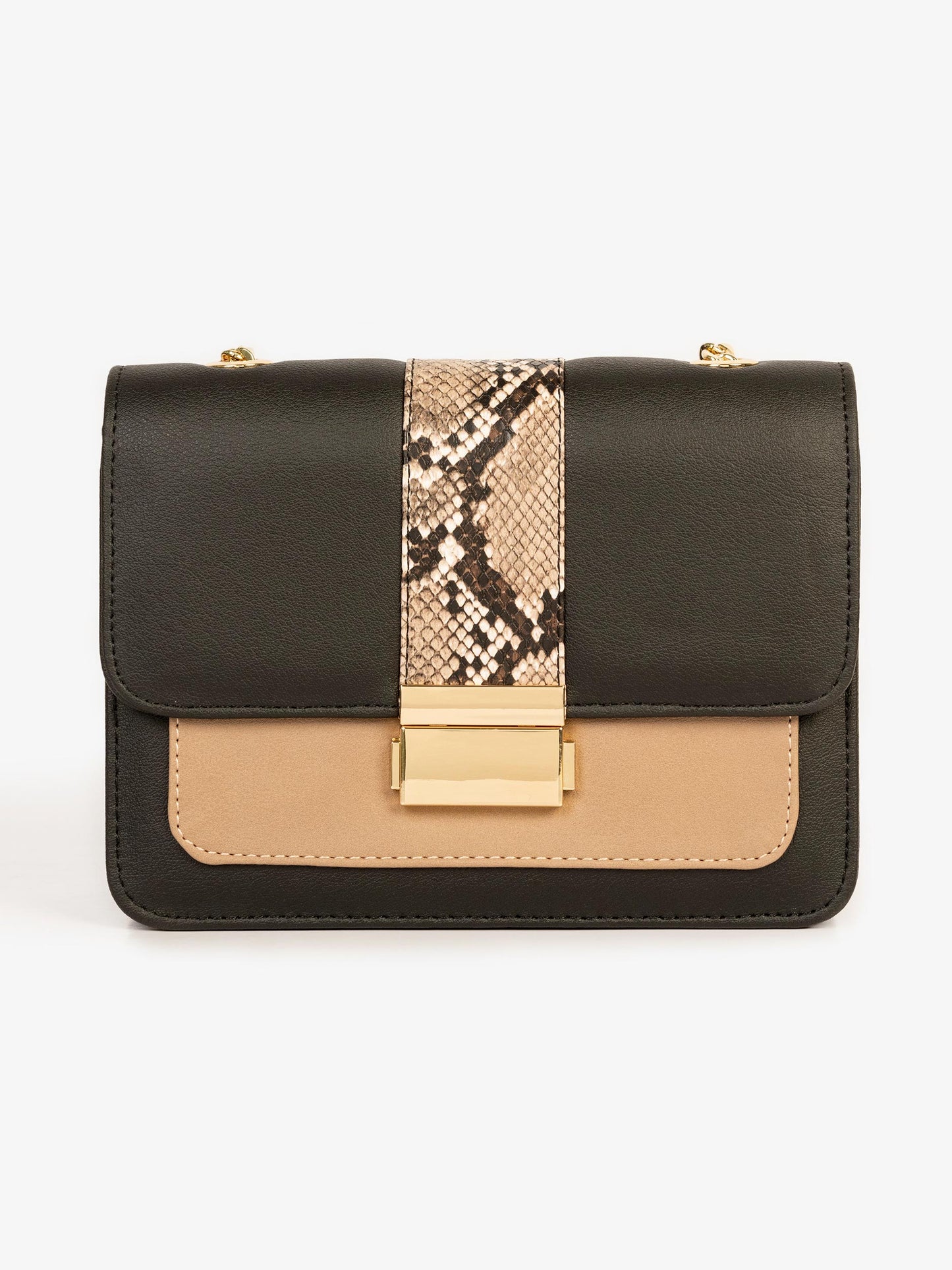 Two-tone Textured Handbag