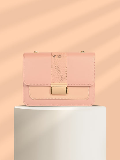 Two-tone Textured Handbag