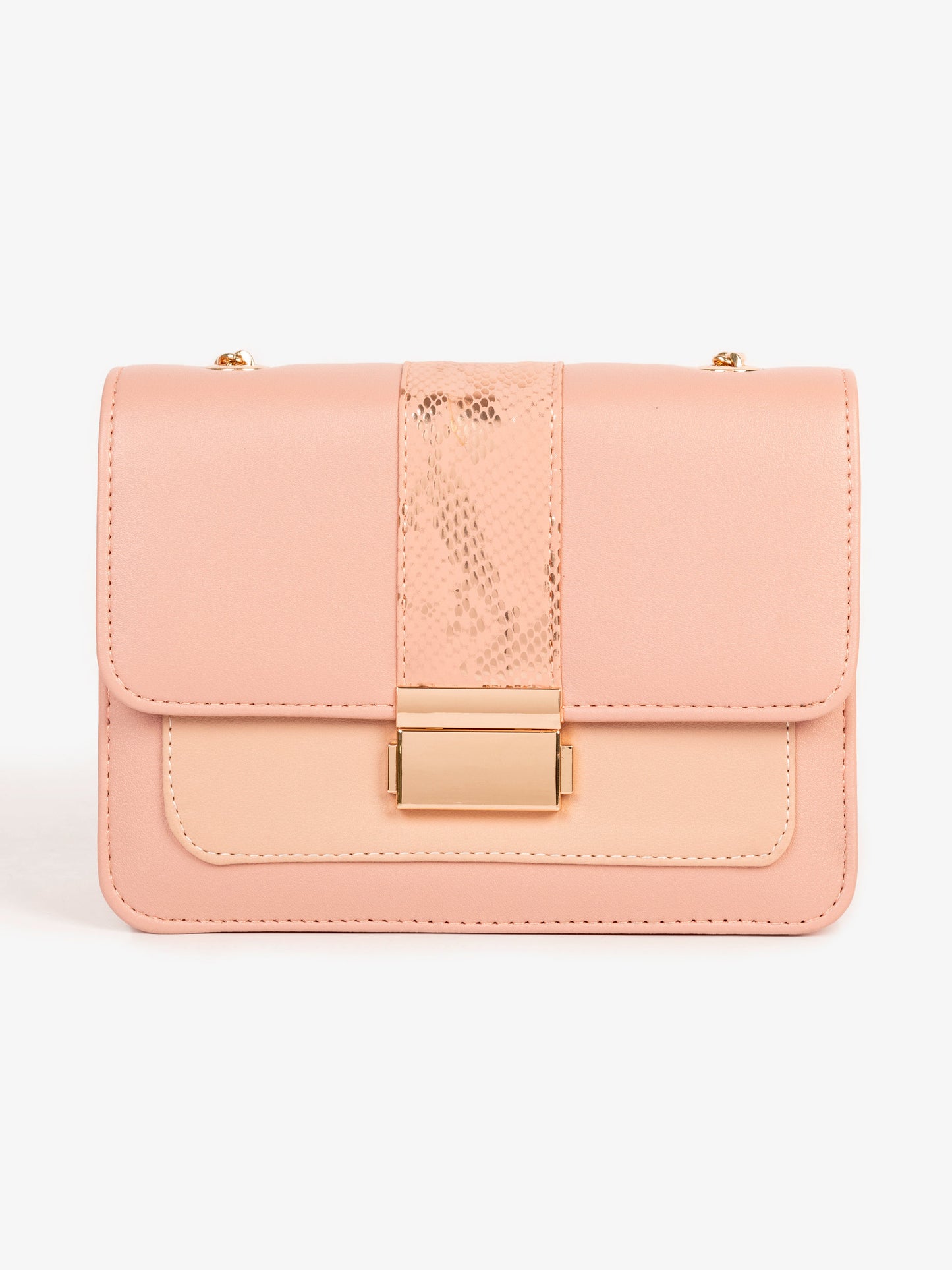 Two-tone Textured Handbag