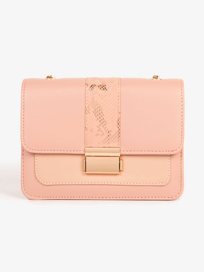 Two-tone Textured Handbag
