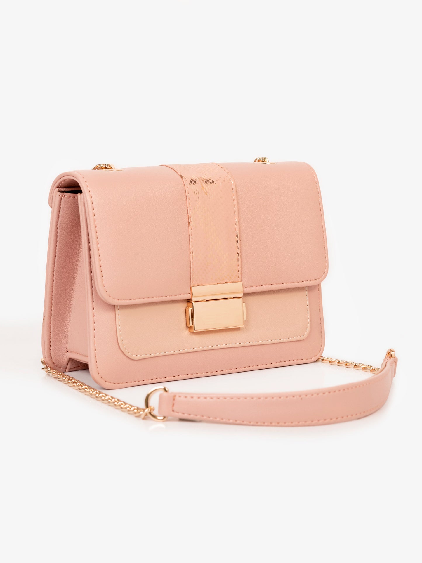 Two-tone Textured Handbag