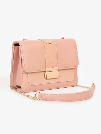 Two-tone Textured Handbag