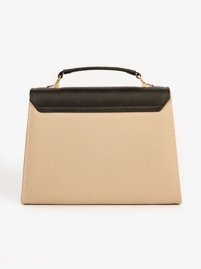 Two-tone Textured Handbag