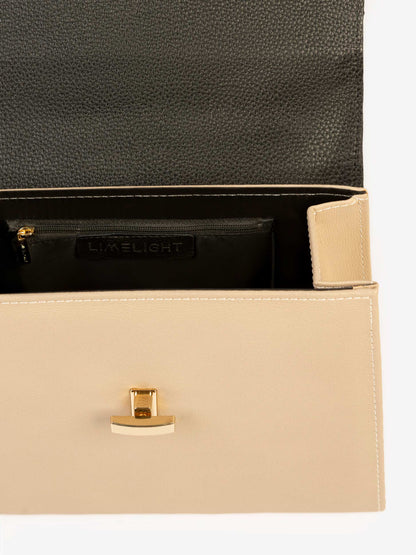 Two-tone Textured Handbag