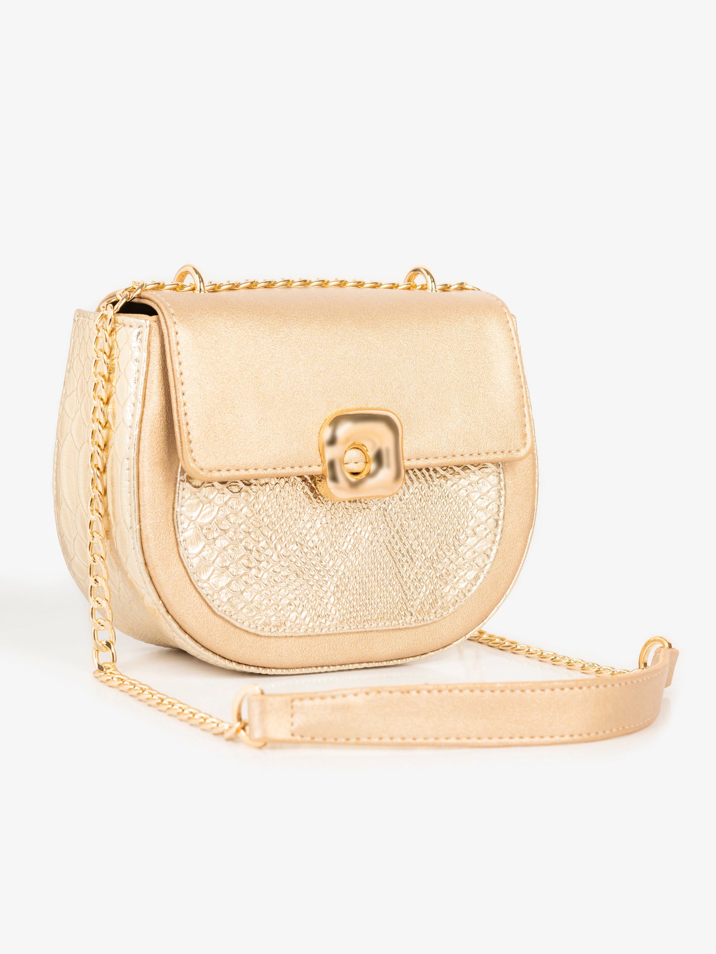 Two-tone Textured Handbag
