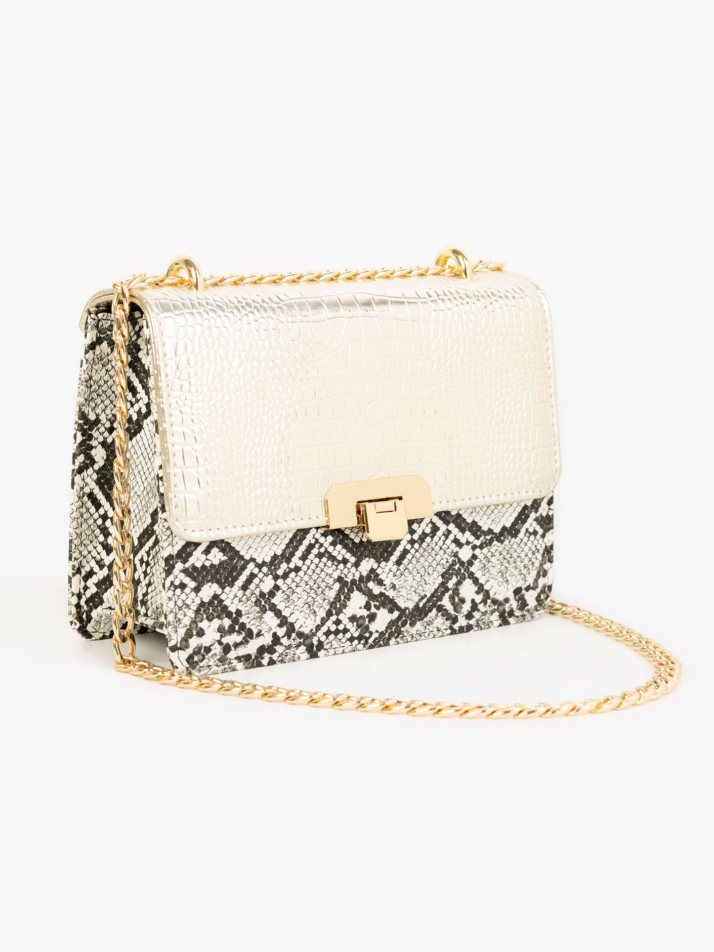 Two-tone Textured Handbag