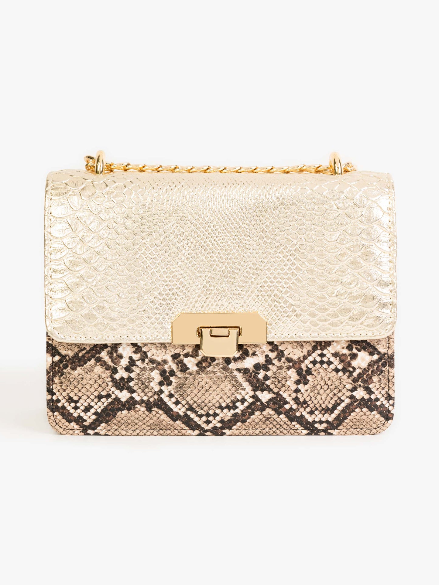 Two-tone Textured Handbag