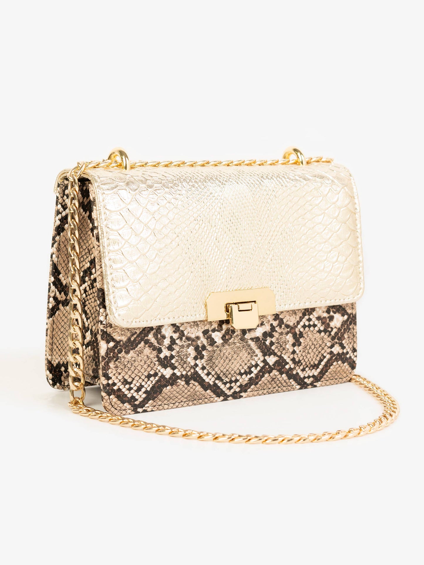Two-tone Textured Handbag