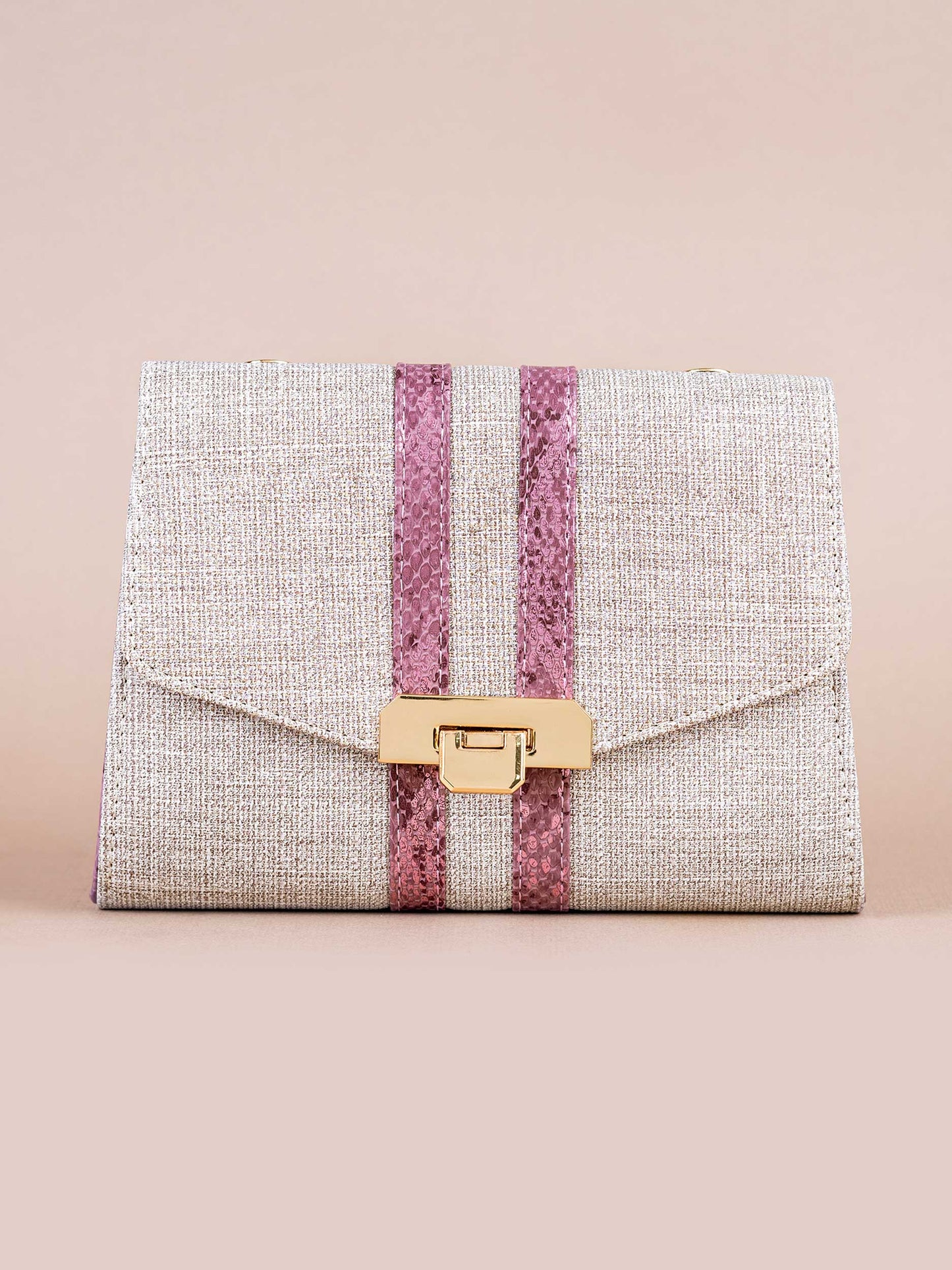 Striped Clutch