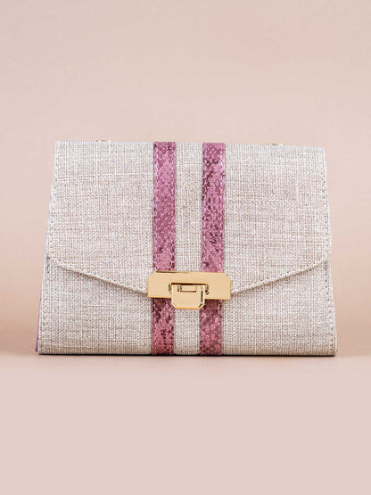 Striped Clutch