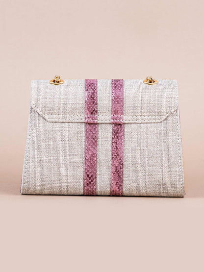 Striped Clutch