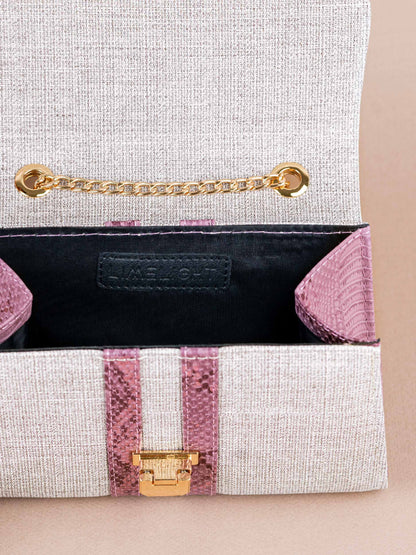 Striped Clutch