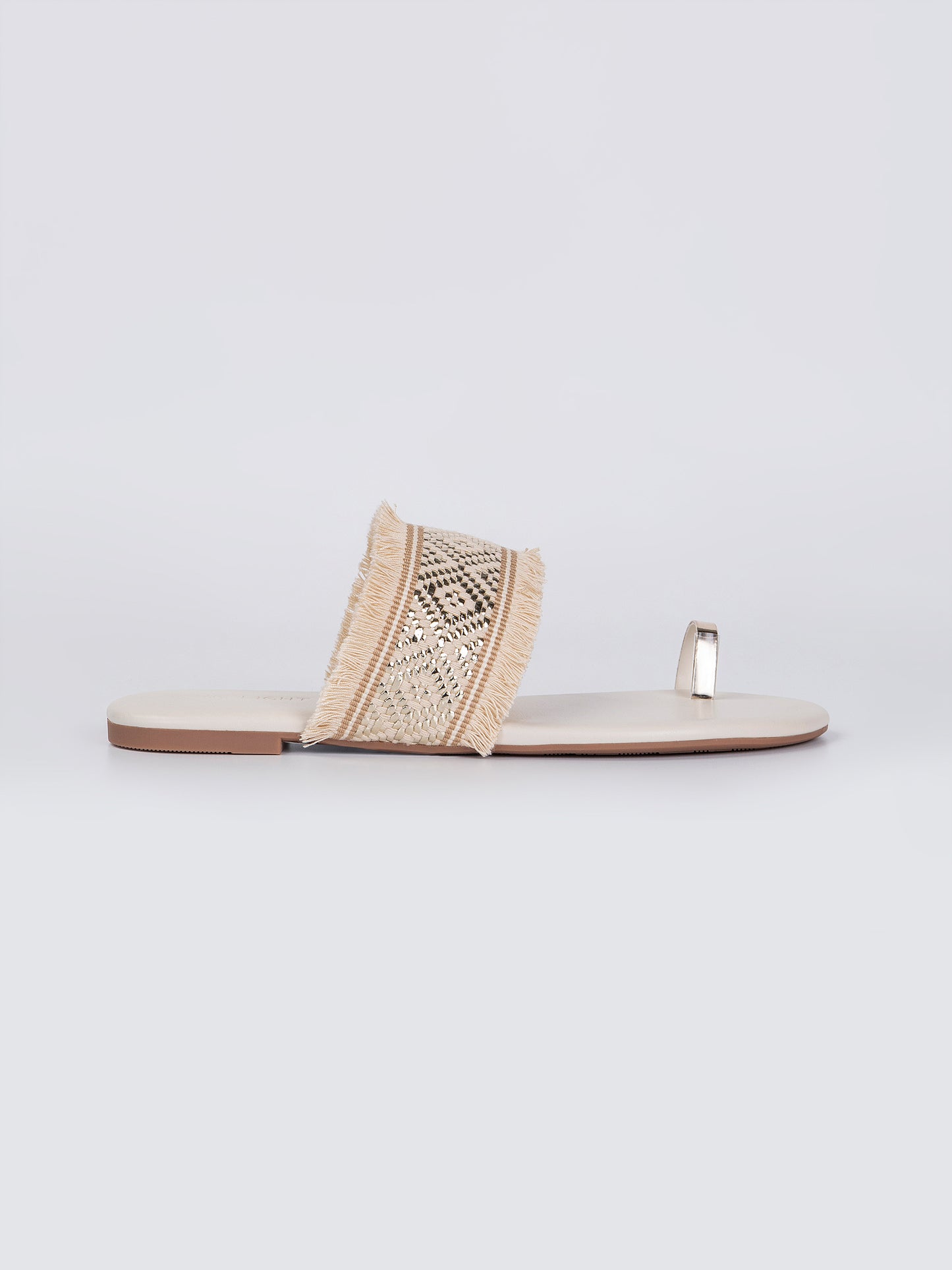Off-White Fringe Slides