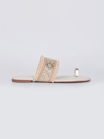 Off-White Fringe Slides