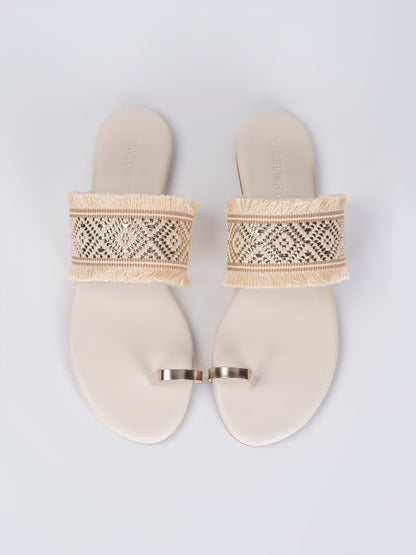Off-White Fringe Slides