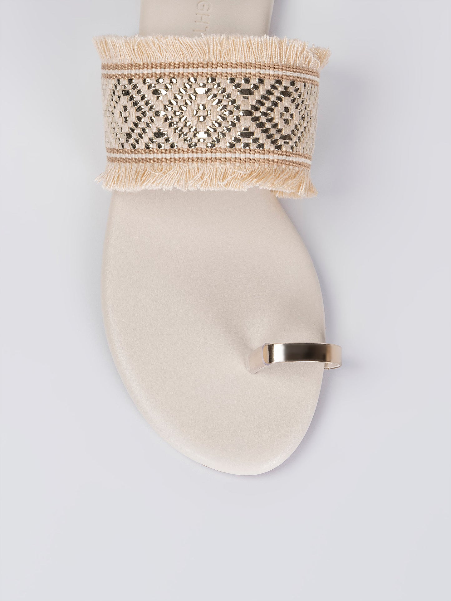 Off-White Fringe Slides