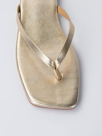 Metallic Flip Flops