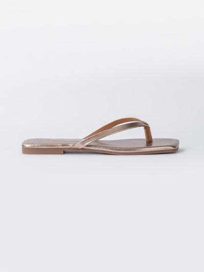 Metallic Flip Flops