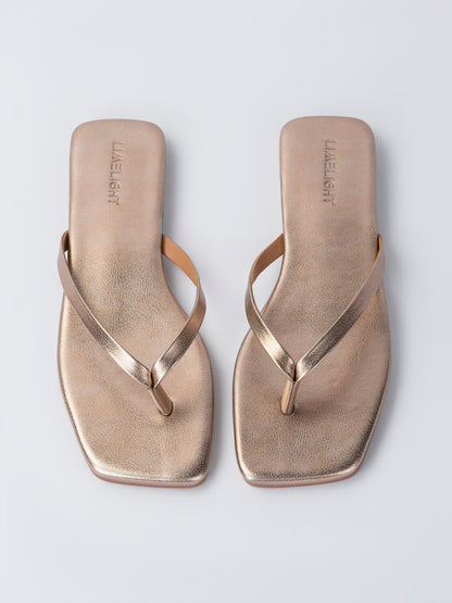 Metallic Flip Flops