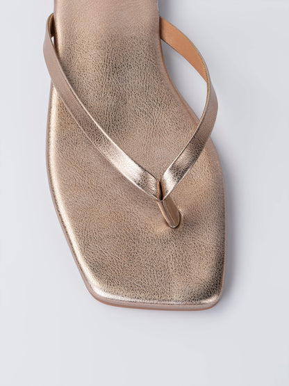 Metallic Flip Flops