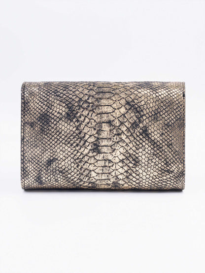 Snake Textured Hand Bag