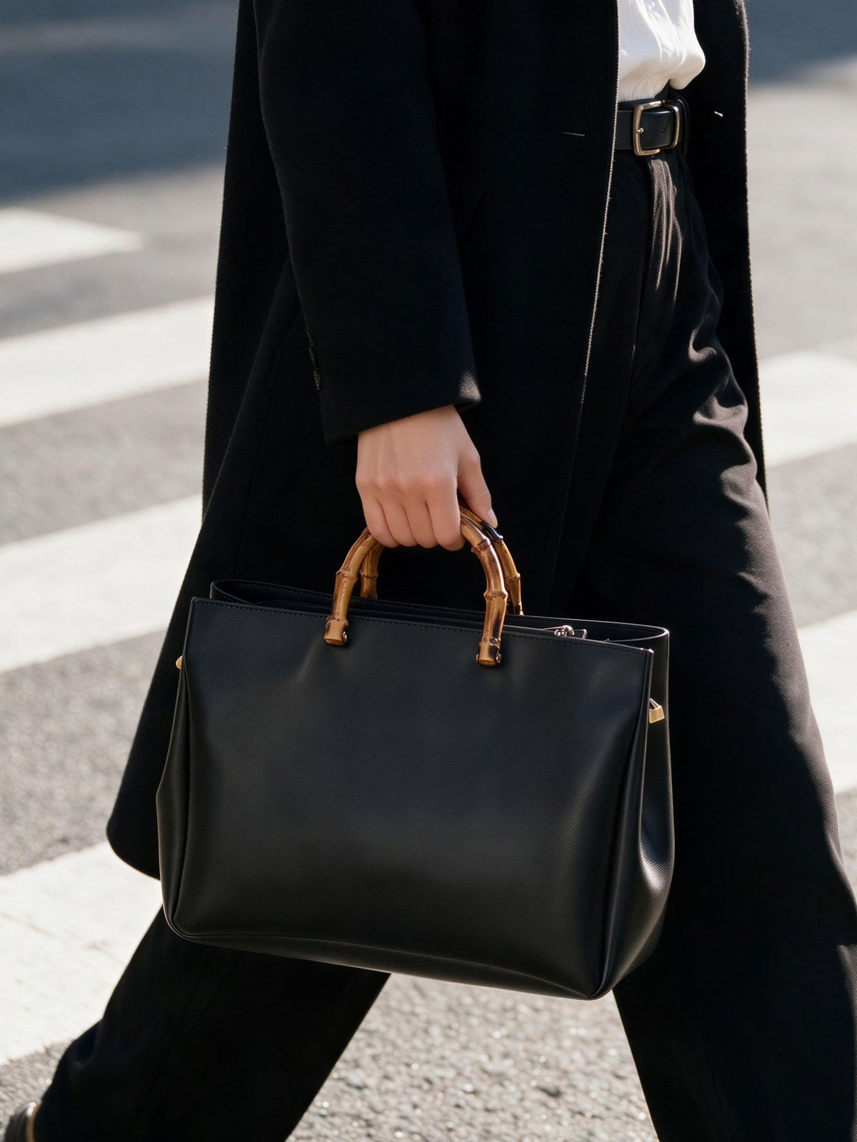 Bamboo-Handle Bag