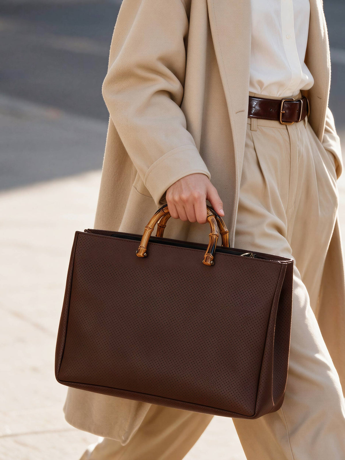 Bamboo-Handle Bag